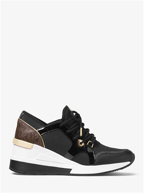 michael kors gold and gray liv trainer|Liv Mixed.